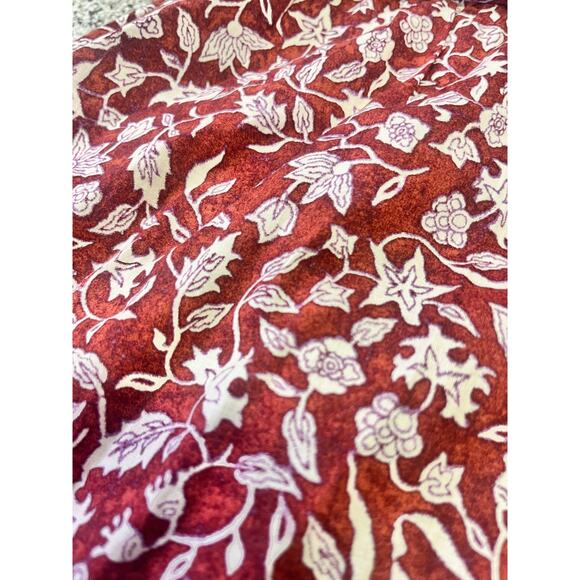 Madewell Wrap Dress Sz S Red Floral‎ Cotton Short Sleeve V-Neck Casual Cottage - Picture 14 of 15